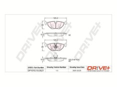 Dr!ve+ DP1010.10.0821 set placute frana,frana disc
