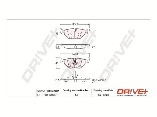Dr!ve+ DP1010.10.0821 set placute frana,frana disc