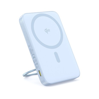 Baterie externa telefon Type-C Qi2 20W Baseus, 5000mAh, albastru foto