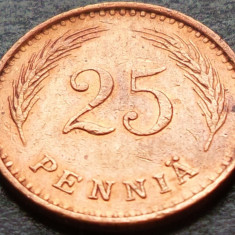 Moneda istorica 25 PENNIA - FINLANDA, anul 1943 * cod 4633