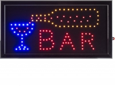 Reclama luminosa cu LED - BAR, 25 x 50 cm foto