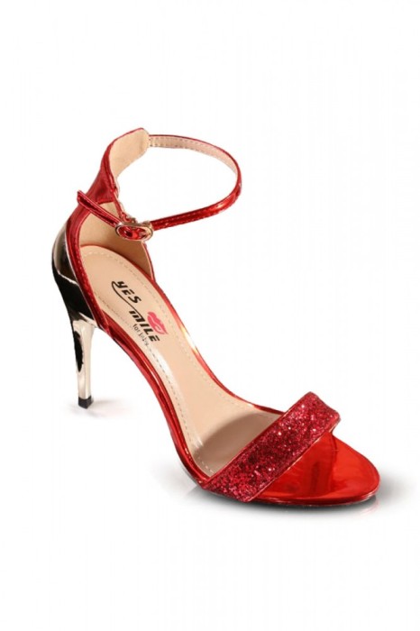 PDS69-3 Sandale elegante cu toc oglinda