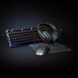 Kit Gaming Combo 5-in-1 tastatura, casti, mouse si mouse pad, taste US, Nedis