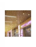 Instalatie de Craciun, tip perdea franjurata cu lumina led alba, 240 leduri, 5M, 9014W, Gimihome