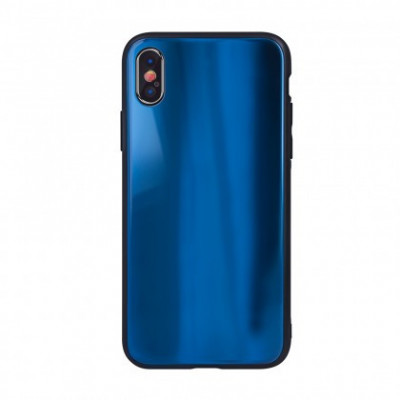 Husa Silicon Glass AURORA Huawei P Smart Z 2019 / Honor 10 Lite Albastru foto