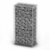 Cos gabion cu capace, sarma galvanizata, 100 x 50 x 30 cm