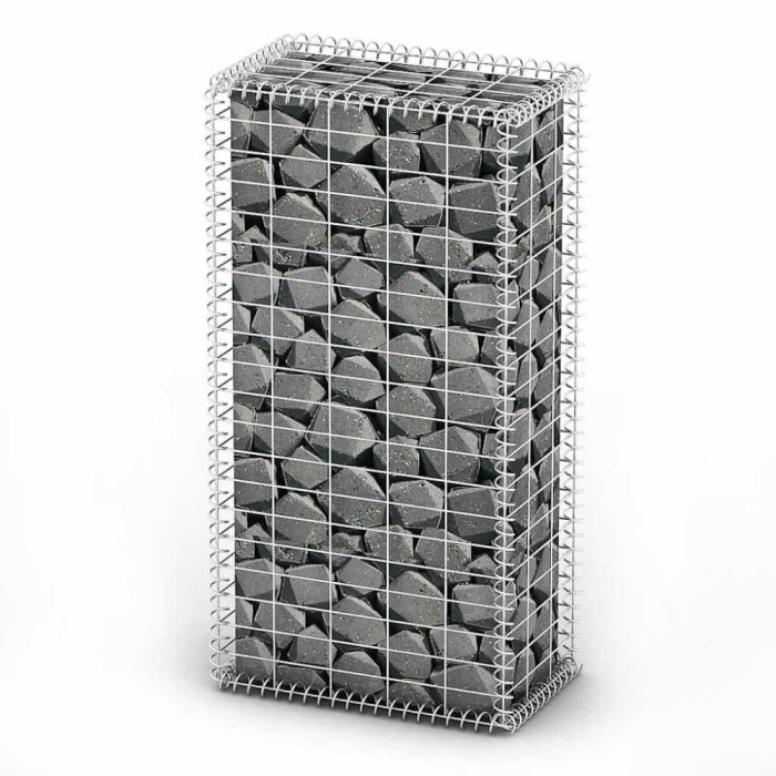 Cos gabion cu capace, sarma galvanizata, 100 x 50 x 30 cm