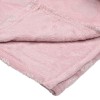 Patura Catifelata Roz cu Inimi Lurex 200x150cm, Oem