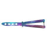 Cumpara ieftin Briceag Fluture Antrenament Multicolor Ideallstore, 22cm, Otel 440C, 130g, Chain Reaction - Camping