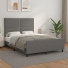 VidaXL Cadru de pat cu tăblie, gri, 140x200 cm, piele ecologică 3125516