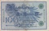GERMANIA 100 Marci 1908 Serie Verde VF Bancnota Germana