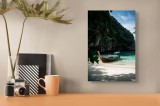 Tablou Canvas, Peisaj Marin cu Barcă, , Multicolor, 26 x 39 cm, CMCLASS