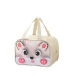 Geant&Auml; frigorific&Auml;, flippy, cu desene animat 3d, portabil&Auml; pentru copii, de pr&Atilde;&cent;nz, din p&Atilde;&cent;nz&Auml; oxford, 27.5x18x20 cm, model soricel, bej