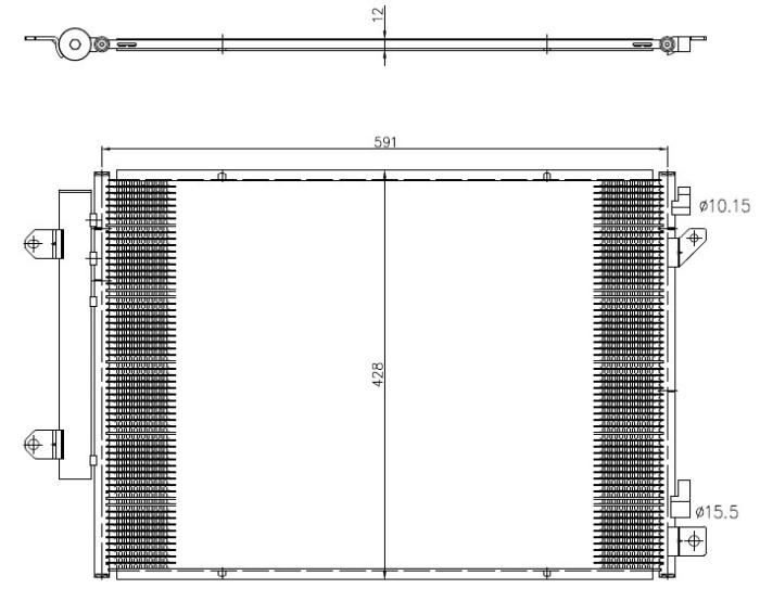 NRF 350472 EASY FIT Condensator, climatizare