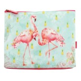 Geanta accesorii mare Flamingos, Jad