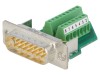 Conector PHOENIX CONTACT D-Sub 15 pini, pe cablu, terminal șurub, aurit, 5A, 60V