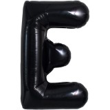 Balon folie metalizata litera e, flippy, 40 cm, umflati cu heliu sau aer, ambalaj individual, pai inclus, negru