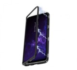 Carcasa magnetica pentru Samsung Galaxy S8 Plus, Negru/Transparent