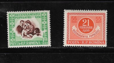 ROMANIA 1956 - RECESAMANTUL POPULATIEI, MNH - LP 403 foto