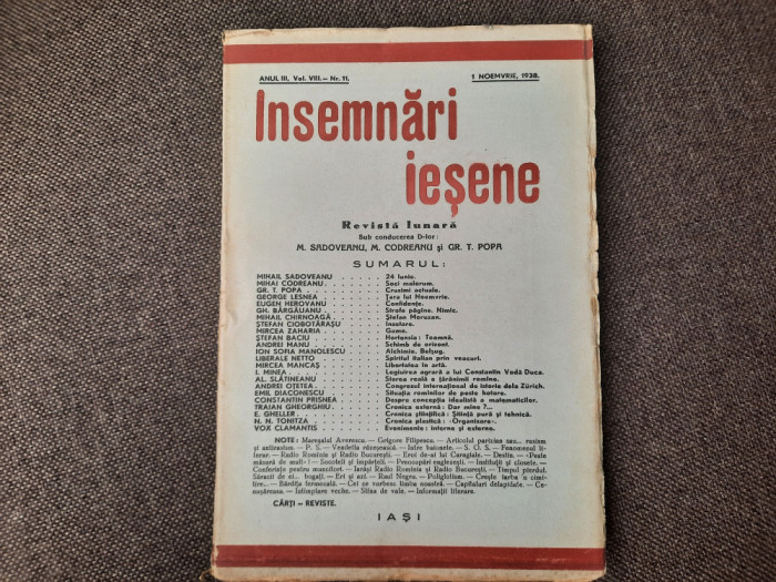 INSEMNARI IESENE ANUL III, NR 11/1938