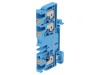 Conector &icirc;mbinare șine 4mm2, 1 pistă, 3 borne, albastru Wemid
