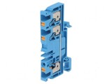 Conector &icirc;mbinare șine 4mm2, 1 pistă, 3 borne, albastru Wemid