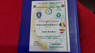 program semif. Cupa Cupelor Rulmentul Brasov - Akaba BeraBera foto