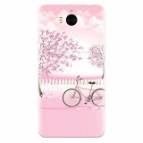 Husa silicon pentru Huawei Y6 2017, Pink Spring
