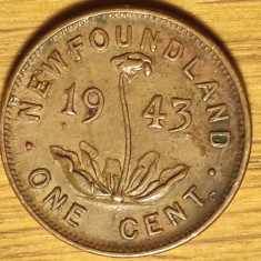 Canada provincii - moneda colectie bronz - 1 cent 1943 C Newfoundland -George VI