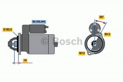 Starter AUDI A4 Cabriolet (8H7, B6, 8HE, B7) (2002 - 2009) BOSCH 0 986 021 610 foto