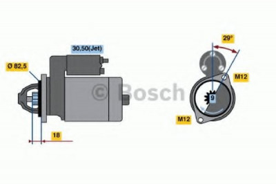 Starter AUDI A6 Avant (4F5, C6) (2005 - 2011) BOSCH 0 986 021 610 foto