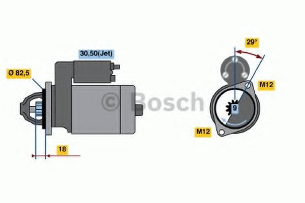 Starter AUDI A6 Avant (4F5, C6) (2005 - 2011) BOSCH 0 986 021 610