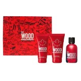 DsQuared2 Red Wood Set cadou pentru Femei 50 ml EDT + 50 ml loțiune de corp + 50 ml gel de duș
