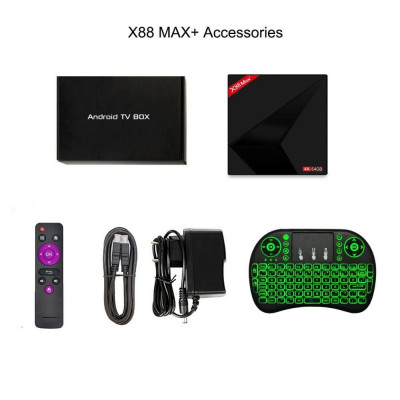 Mini PC TV Box X88 MAX+, 4K, Quad-Core, 4GB RAM, 64GB, WiFi dual band 2.4/5 foto