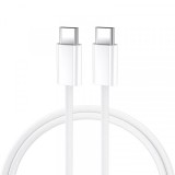 Cablu Date si Incarcare USB-C - USB-C BWOO BO-X284, 60W, 2m, Alb