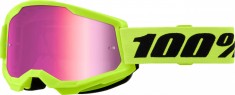 Ochelari cross/atv 100% Strata 2 Neon Yel, lentila oglinda, culoare rama galben... Cod Produs: MX_NEW 26013493PE