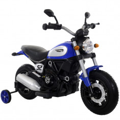 Motocicleta electrica pentru copii BT307 2x20W CU ROTI Gonflabile Albastru foto