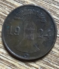 MNDSTR22 Germania 1 pfennig 1924 G