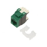Soclu RJ45 8P8C Cat 6a Verde 22-26AWG