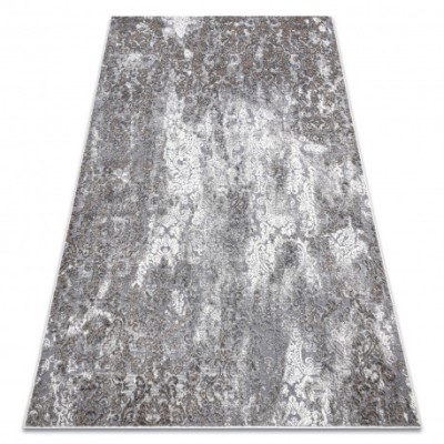 Covor NOBLE modern 6773 45 ornament vintage - structural pe două nivele de l&amp;acirc;nă crem / gri, 120x170 cm foto