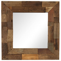 Oglinda, 50 x 50 cm, lemn masiv reciclat GartenMobel Dekor