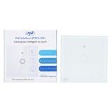 Intrerupator inteligent cu touch PNI SafeHome PT101L WiFi, 600W, control prin aplicatia Tuya Smart compatibil cu Alexa si Google