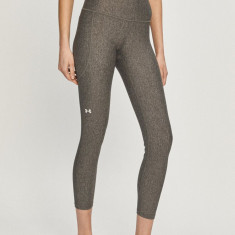 Under Armour leggins de antrenament culoarea gri, neted, 1365335