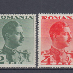 ROMANIA 1934 LP 108 CAROL II FARA POSTA UZUALE SERIE SARNIERA