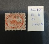 CANADA-1852/56-clasice,Scott 4-lot stampilate