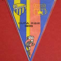 Fanion meci fotbal FC MARAMURES BAIA-MARE - STEAUA BUCURESTI (Cupa 1988)
