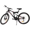 Bicicleta MTB 26 inch Full Suspension, 21 Viteze, Frane Disc, Cadru Otel, Rosu/Negru, ProCart