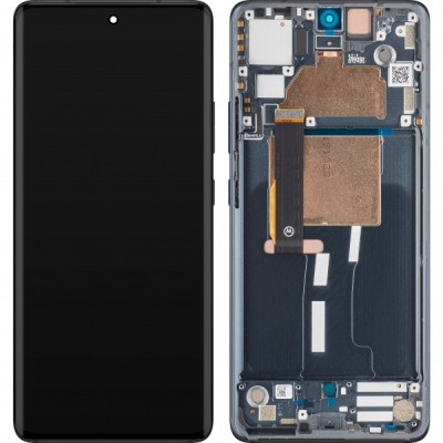Display cu Touchscreen Motorola Edge 30 Fusion, cu Rama, Negru (Cosmic Grey), Service Pack 5D68C21527 foto