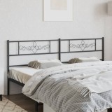 Cumpara ieftin Tăblie de pat metalică, negru, 180 cm