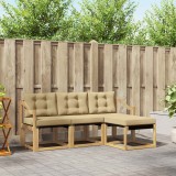 vidaXL Set Canapele Exterior Lemn Acacia Alb Bej Pernă Modular